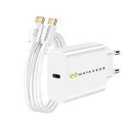 Mayaxess Cargador de pared para iPhone 15 20W + Cable USB-C de 1m,