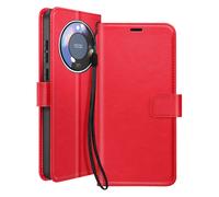Mayaxess Cartera para Honor Magic 8 Lite con Correa y Función Soporte, Rojo