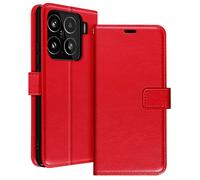 Mayaxess Funda cartera para Xiaomi 15 con correa de mano, Rojo