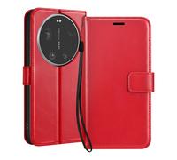 Mayaxess Funda Cartera para Xiaomi 17 Ultra con Cordón y Función Soporte, Rojo