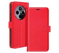 Mayaxess Funda con cierre para Xiaomi Redmi 14C con correa de mano, Rojo