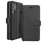 Mayaxess Funda Libro para Galaxy S22 Ultra con Cordón y Soporte Video,