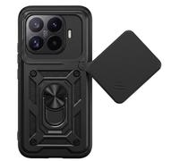 Mayaxess Funda para Xiaomi 17T con Cubierta de Cámara Deslizante y Anillo Magnético