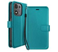 Mayaxess Funda Tarjetero para Honor 600 con Soporte Vídeo y Correa, Turquesa