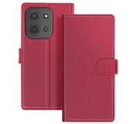 Mayaxess Funda tipo cartera 2 en 1 para Redmi 15C con carcasa desmontable, Rojo