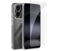 Mayaxess, Pack protección Redmi Note 14 4G funda suave y Cristal templado