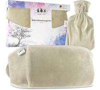 MayBe-ECO - Cinturón de agua caliente premium - Cinturón de calor ajustable de 140 cm - Bolsa de agua caliente con funda - Ideal para espalda, abdomen y hombros - Beneficioso para dolores y tensiones