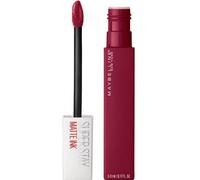 Maybelline New York, SuperStay Matte Ink, Pintalabios Mate de Larga Duración, Tono 115 - Founder, Burdeos, Packaging May Vary