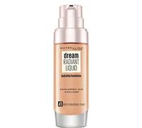 MAYBELLINE Base De Maquillaje Hidratante Con Ácido Hialurónico Y Colágeno Pieles De Tono Claro, Tono 41 Warm Beige, 30 ml (Paquete de 1)