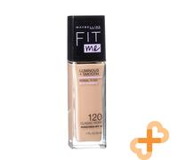 MAYBELLINE FIT ME Base De Maquillaje Líquida 120 Porcelana SPF 18 30ml Suave
