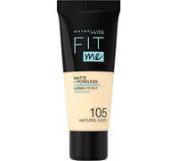 Maybelline Fit Me Base de Maquillaje Mate, Sin Poros, 105 Marfil Natural - 30 ml