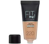Maybelline MAY FIT ME FDT MATTE TB.BLit/pt/nl 220 base de maquillaje Tubo Líquido - Base de maquillaje (Tubo, Líquido, Natural Beige, Piel mixta, Piel normal, Piel grasosa, Mate, 32 mm)