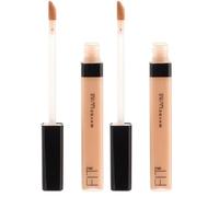 Maybelline New York Abdeckstift für makellose Haut, Ton-in-Ton Abdeckung für alle Hauttypen, Fit Me! Concealer, Nr. 20 Sand, 6,8 ml (Paquete de 2)