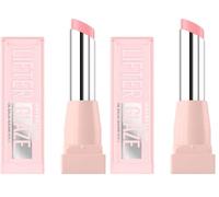 Maybelline New York Bálsamo Labial con Color, Labios Suaves y Brillantes, Hasta 24h de Hidratación, con Ácido Hialurónico, Lifter Glaze, Tono 002 Pink Drip (Paquete de 2)
