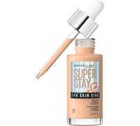 Maybelline New York,Base de maquillaje enriquecida con Vitamina C, Hasta 24H, Acabado luminoso, Superstay Skin Tint, Tono 21