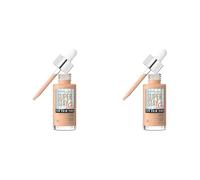 Maybelline New York,Base de maquillaje enriquecida con Vitamina C, Hasta 24H, Acabado luminoso, Superstay Skin Tint, Tono 30 (Paquete de 2)