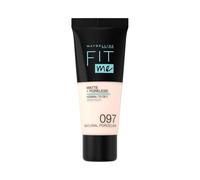 Maybelline New York, Base de Maquillaje que Calca a tu Tono Fit me! Mate y Afinaporos, Color: 097 Natural