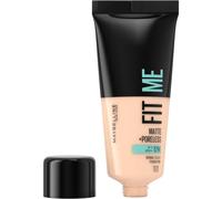 Maybelline New York, Base de Maquillaje que Calca a tu Tono Fit me! Mate y Afinaporos, Color: 101 True Ivory
