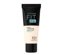 Maybelline New York, Base de Maquillaje que Calca a tu Tono Fit me! Mate y Afinaporos, Color: 101 True Ivory
