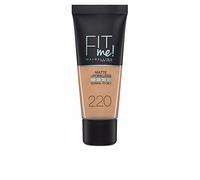 Maybelline New York, Base de Maquillaje que Calca a tu Tono Fit me! Mate y Afinaporos, Color: 220 Natural Beige, NU