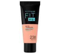 Maybelline New York, Base de Maquillaje que Calca a tu Tono Fit me! Mate y Afinaporos, Color: 238 Rich Tan