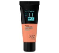 Maybelline New York, Base de Maquillaje que Calca a tu Tono Fit me! Mate y Afinaporos, Color: 330 Toffee