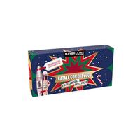 Maybelline New York Caja de regalo, con corrector y máscara de volumen, colección Navidad con quien quieras 2024, máscara Pestañas Sensacionales negro intenso, corrector anti-edad tonos: 02