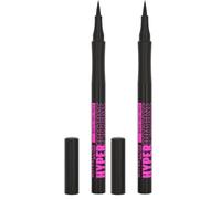 Maybelline New York Delineador de Ojos Líquido, Hyper Precise Allday Liner, Waterproof, Tono: 701 Negro Mate (Paquete de 2)