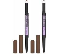 Maybelline New York - El Lápiz De Cejas Automático Express Brow Satin Duo 025, Brunette (Paquete de 2)