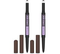 Maybelline New York - El Lápiz de Cejas automático Express Brow Satin Duo 04 Dark Brown (Paquete de 2)