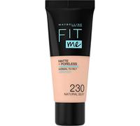 MAYBELLINE New York Fit Me, Matte and Poreless, Base fluida para piel normal a grasa, Color 230 Beige Arena, 30 ml (Paquete de 1)