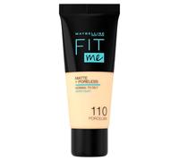Maybelline New-York - Fond de Teint Fluide Fit Me Matte & Poreless - Peaux normales à grasses - teinte : 110 Porcelaine - 30 ml