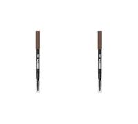 Maybelline New York, Lápiz de cejas Tattoo Brow 36H, Cejas rellenas y naturales, Larga duración, Resistente al agua, Tono 05 Medium Brown, 0,73 g (Paquete de 2)