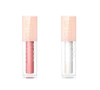 Maybelline New York - Lote de 2 brillos de labios hidratantes y brillo instantáneo, enriquecido con ácido hialurónico, Lifter Gloss - Colores: 001 Pearl + 003 Moon