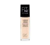 Maybelline New York Make Up, Fit Me! Base de maquillaje con SPF18, para pieles impecables, todos los tipos de piel, nº 95 Fair Porcelain, 30 ml