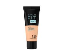 Maybelline New York Make Up, Fit Me! Matte + Poreless Foundation, Mattierend und porenverfeinernd, Alle Hauttypen, Nr. 120 Classic Ivory, 30 ml