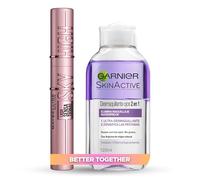 Maybelline New York, Máscara de pestañas Volumen y Longitud, Lash Sensational Sky High, Black (Negro), 7,2 ml + GARNIER Desmaquillante 2 en 1 Skin Active - 125 ml