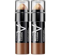Maybelline New York - Master Contour Stick, Barra de Contouring para Pieles Medias, Tono 03 Dark (Paquete de 2)