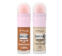 Maybelline New-York Routine 4 en 1 iluminador - 1 x tono 01 Light & 1 x tono 03 MEDIUM DEEP - Instant Perfector 4 en 1 Glow