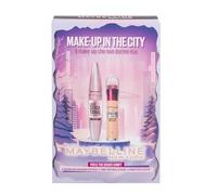 Maybelline New York Set Maquillaje Regalo Navidad Make Up in The City con Mascara de Pestañas Lash Sensational Very Black + Borrador Corrector de Ojeras Instant Age Rewind 01 Light + Neceser Fluffy