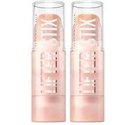 Maybelline New York Stick Facial Multiusos para Contouring, Efecto Lifting, Rostro Definido con Acabado Natural, Face Lifter Stix, Tono: Nr. 20 (Paquete de 2)
