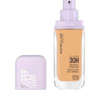 Maybelline New York Super Stay Lumi-Matte Foundation de maquillaje, Cobertura media-completa Hasta 30H, Fórmula vegana*, Aminoácidos, Niacinamida, Vitamina E - Tono 128
