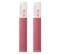 Maybelline New York, SuperStay Matte Ink, Cofre 2 Pintalabios Permanentes Líquidos de Larga Duración, Efecto Mate, Maquillajes Labiales, Tono15 Lover - 2 Unidades, 10 ml