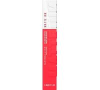 Maybelline New York, SuperStay Matte Ink, Pintalabios Mate de Larga Duración, Tono 25 - Heroine, Naranja Intenso