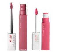Maybelline New York Superstay Matte Ink Lip Color 15 Lover Superstay Mat Ink Lip Color 125 Inspires - 2 Roseburst con aplicador puntiagudo