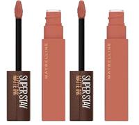 Maybelline New York Superstay Matte Ink - Pintalabios Líquido Mate (260 Hazelnut Hypnotizer) 5 ml (Paquete de 2)
