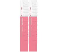 Maybelline New York, SuperStay Matte Ink, Pintalabios Mate de Larga Duración, Tono 10 - Dreamer, Rosa Claro (Paquete de 2)