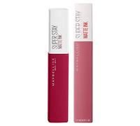 Maybelline New York SuperStay Matte Ink Tinte de Labios con Efecto Opaco Color Intenso y Duradero con Aplicador de Punta de Precisión Kit de Maquillaje de 2 Barras de Labios 115 Founder y 15 Lover