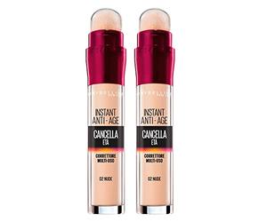 Maybelline New York The Portal of Age Corrector Líquido con Goji y Bayas Haloxilo, Copnet y Pequeños Rudos, Paquete de 2, 02 Nudes