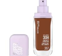 Maybelline Nueva York 30H Lumi Matte Foundation, aspecto ultrafresco de larga duración con acabado mate, base de base construible y reflectante de luz, color: 367 oscuro, muy oscuro, frío neutro